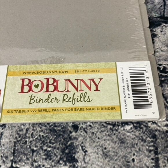 BoBunny Binder Refill Scrapbook 9x9 Photographs Crafting 6 Tabbed Pages - Picture 4 of 9